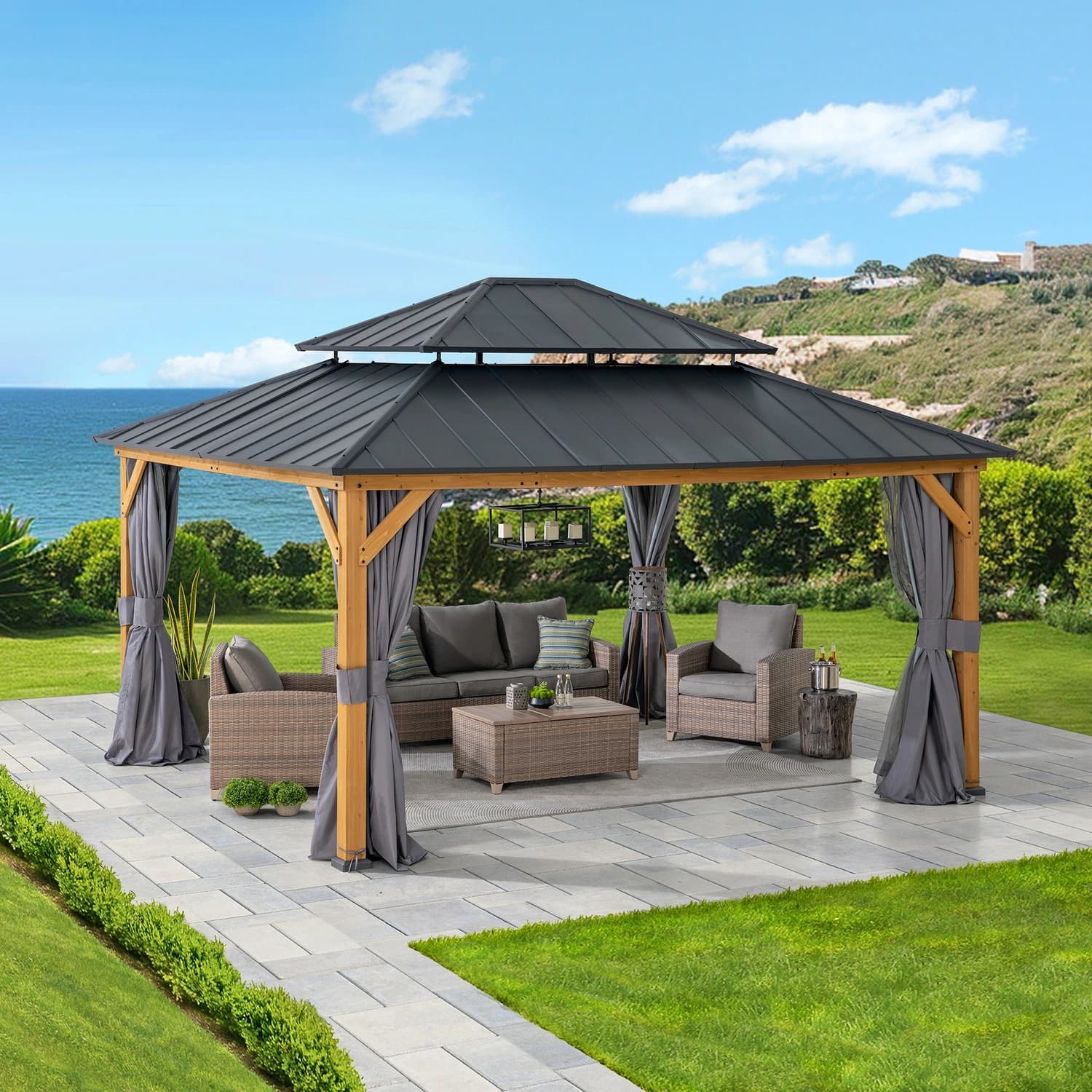 Gazebos & Cabanas by Dhilal Al Qamar — manufactured in Sharjah, installed across UAE