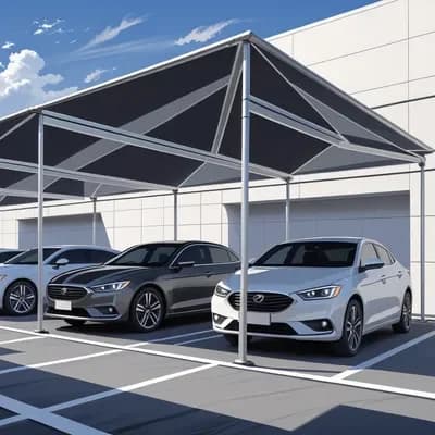 Pyramid Car Parking Shades