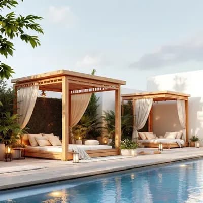 Wooden Cabanas
